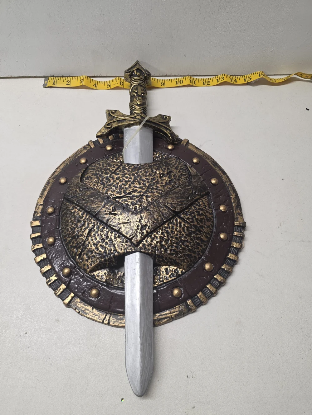 Warrior Gladiator Sword & Shield Set Roman Spartan Medieval Costume Prop 24